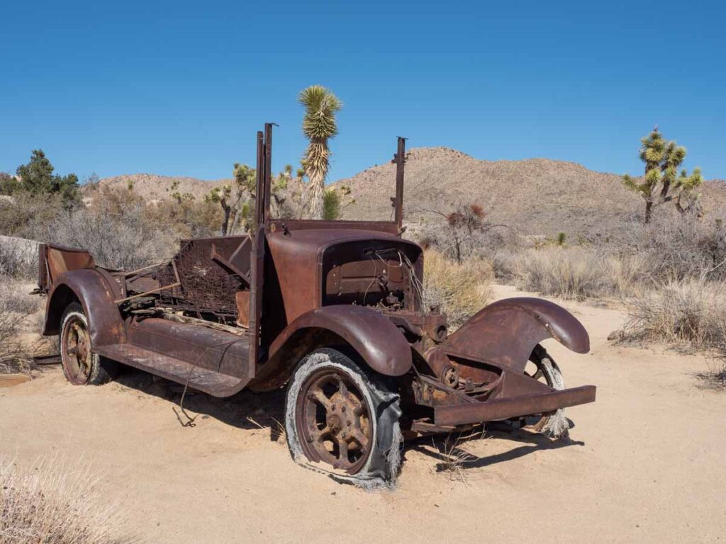 Joshua Tree wall street mill trail rusting truck