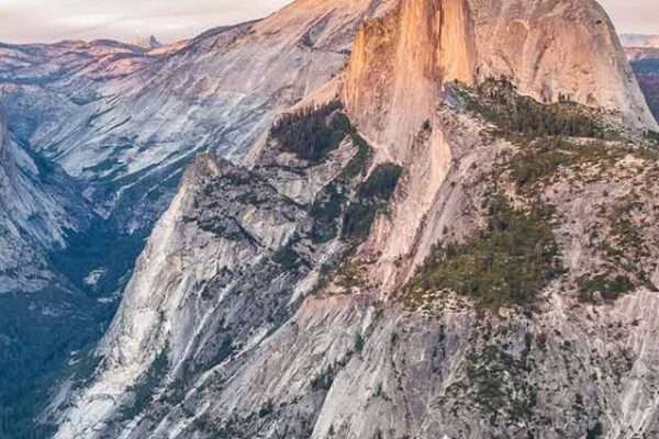 Yosemite National Park facts- Glacier Point at sunset