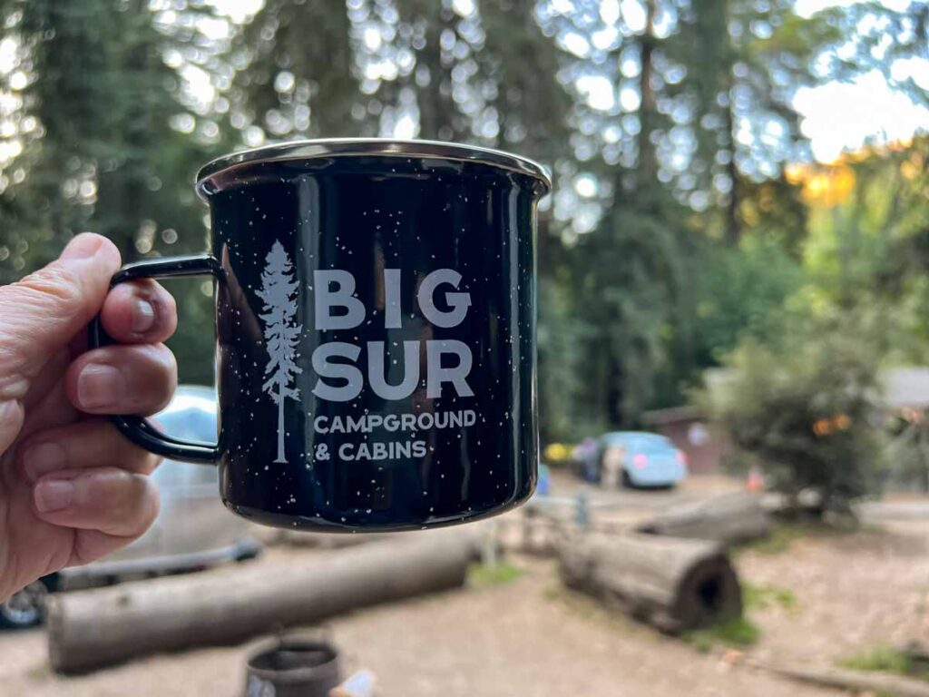 Big Sur campground cabins mug