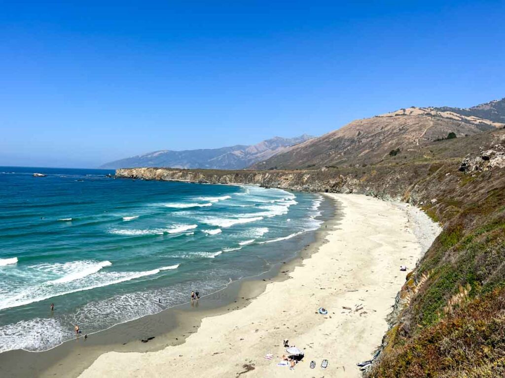 Sand Dollar beach in Big Sur sand and ocean