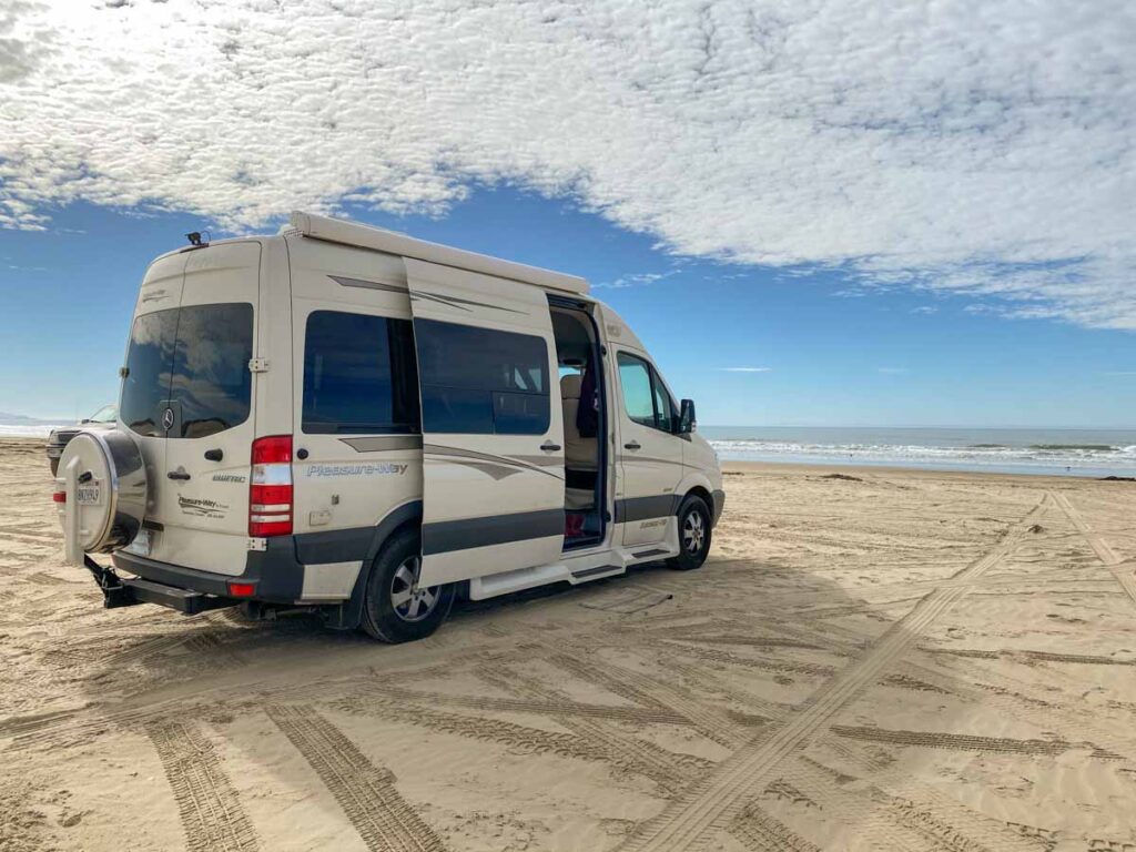 Pismo beach van on sand