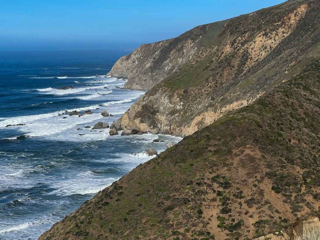 Tomales Point Point Reyes National Seashore, cliffs and ocean.