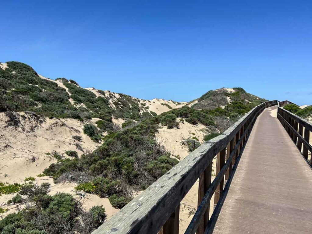 Pismo beach Oso Flaco beach boardwalk.