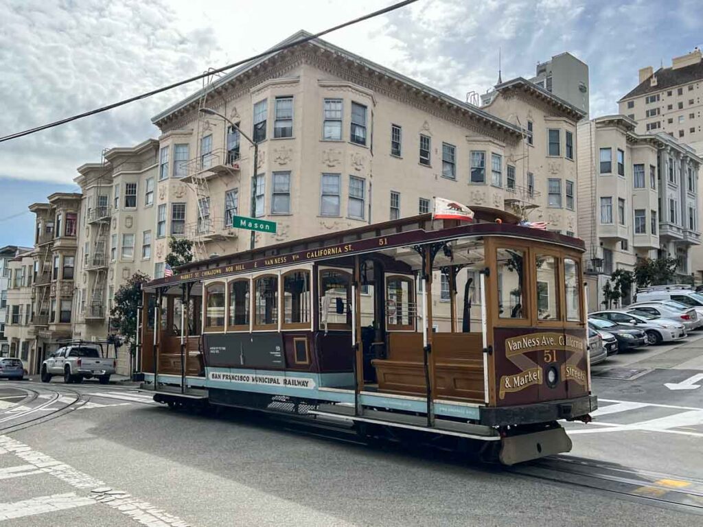 San Francisco Cable car California line.