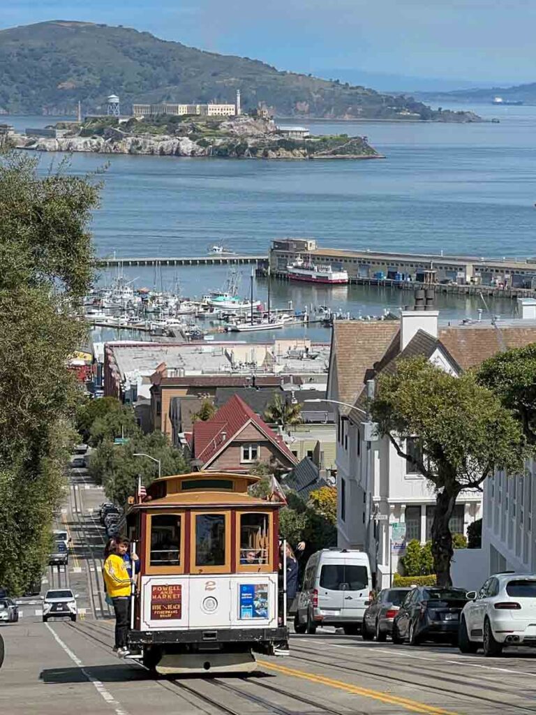 San Francisco Cable Car Hyde line view.