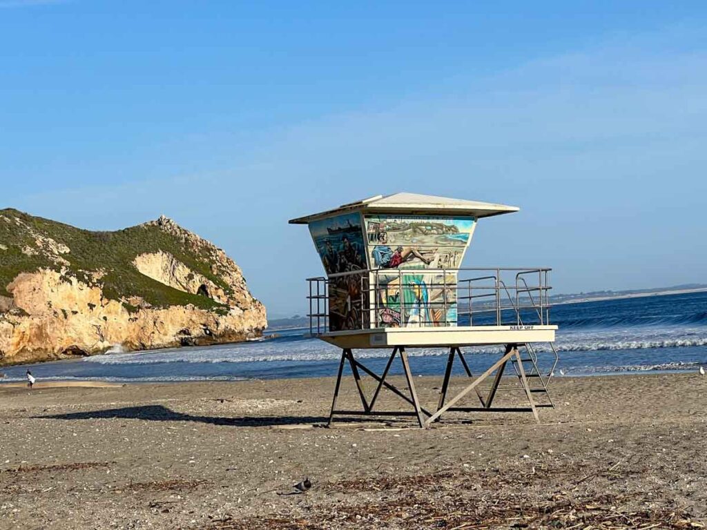 Avila Beach lifeguard tower.