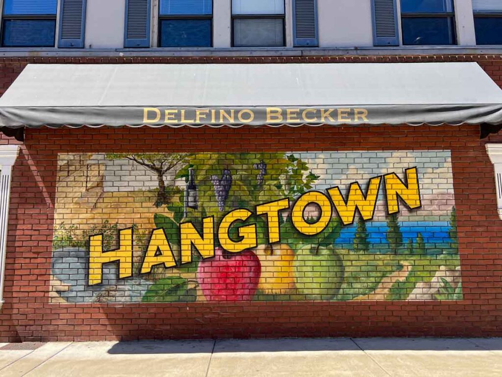 Hangtown mural in Placerville.