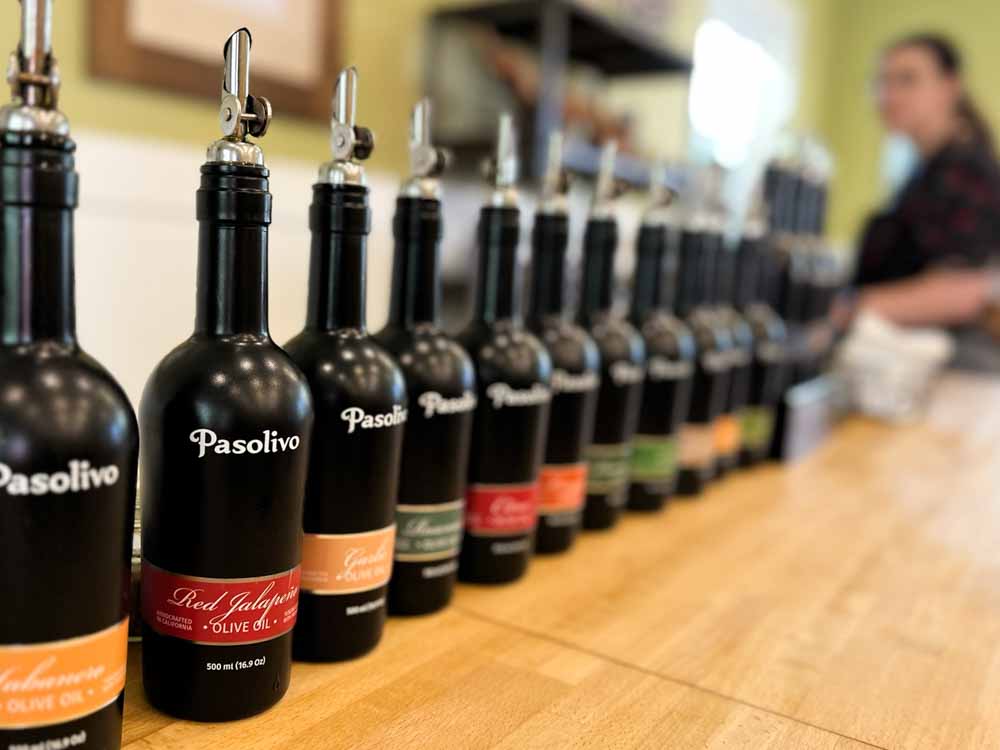 Pasolivo olive oils tasting room.